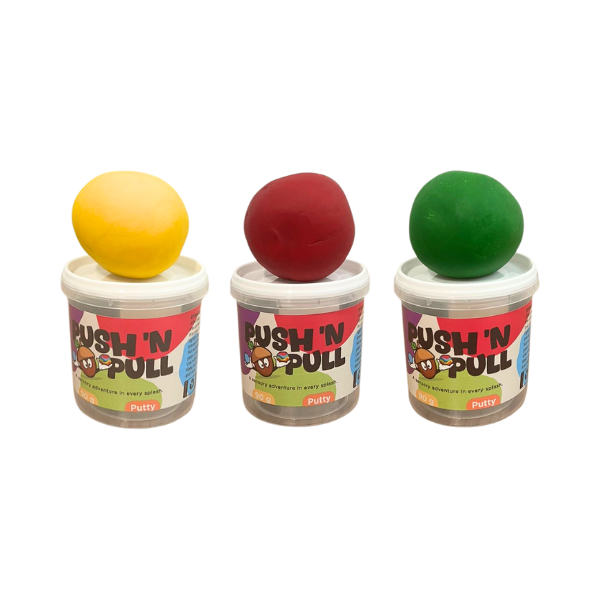 Push & Pull Putty Multipack - Red Green Yellow